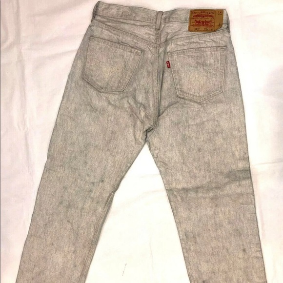 Levi 501 Jeans Straight Fit Men’s Gray Jeans 34x34 - Picture 4 of 13